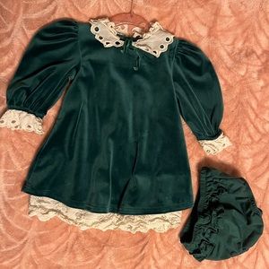 Lace and velvet dress